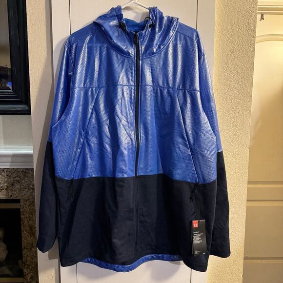 NWT Under Armour Hybrid Windbreaker COLDGEAR Swacket Hoodie Jacket Size XXL - Picture 2 of 11